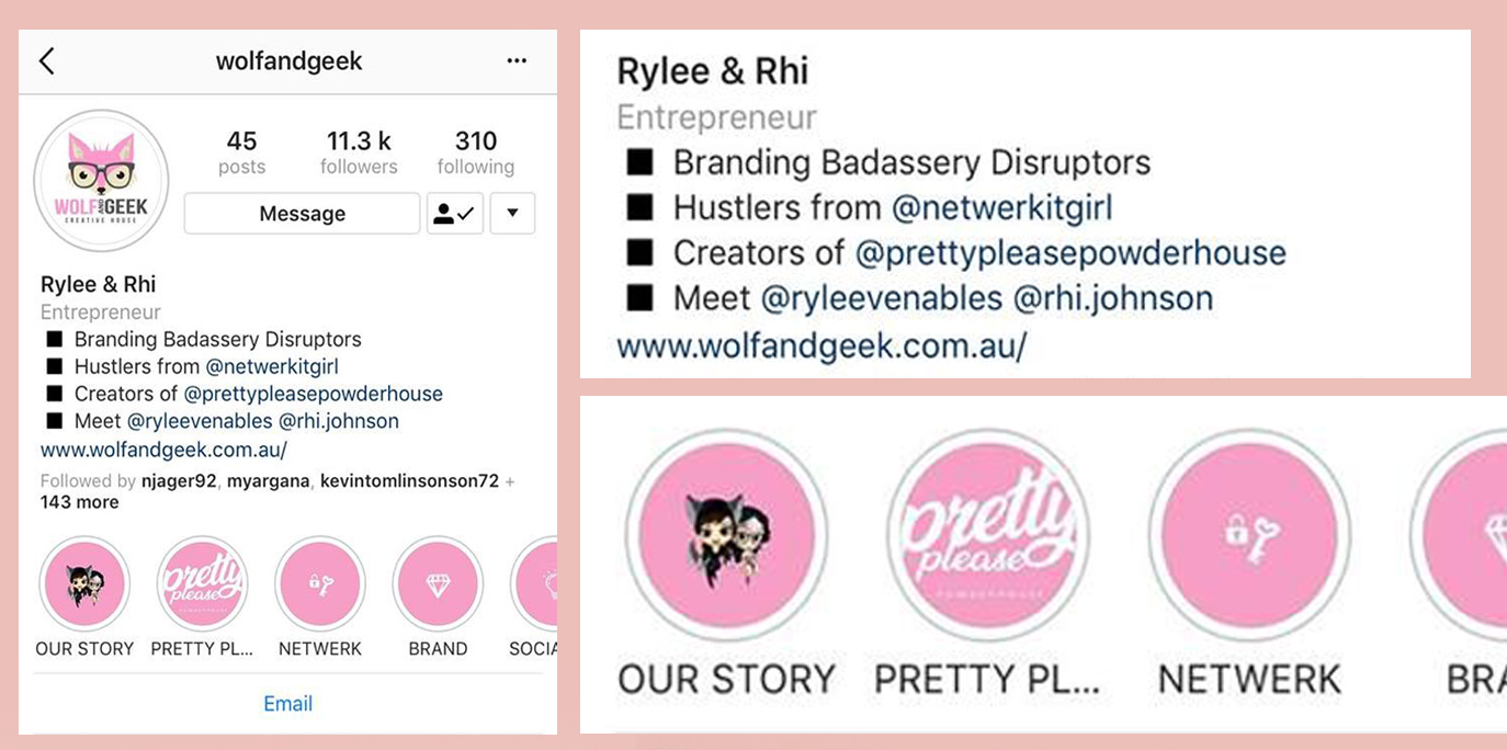 example of branded instagram profile