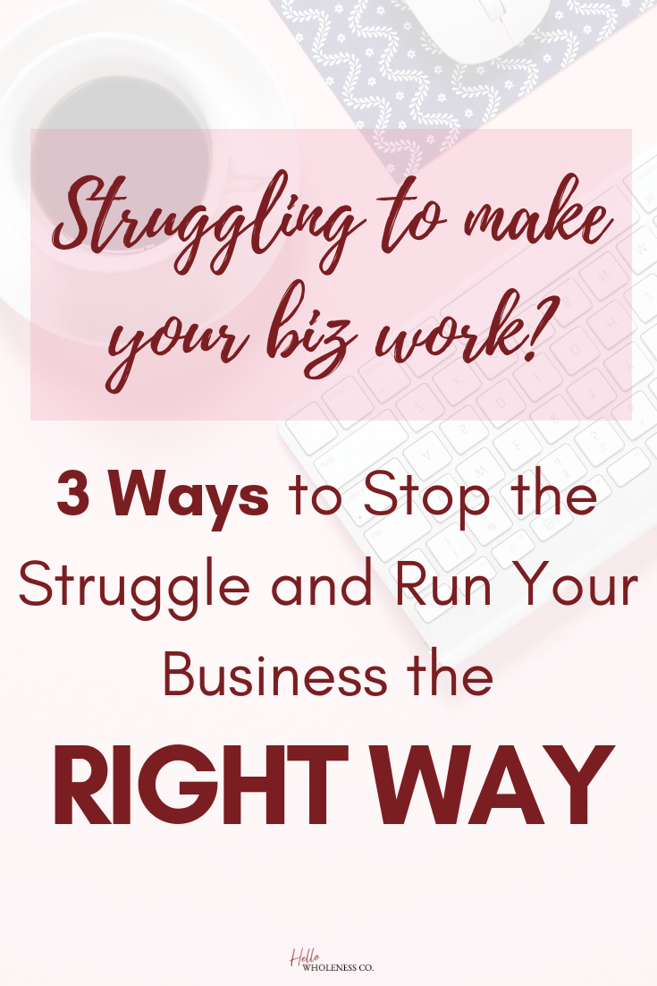 Are you struggling to make your business to work? If you feel like you're spinning your wheels, there are three things you can do now to solve this!