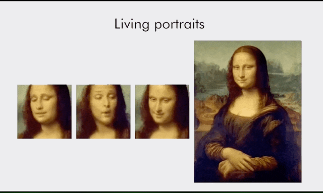 The Mona Lisa talking about Live Video